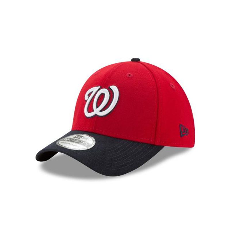 MLB Washington Nationals Team Classic 39Thirty Stretch Fit (TLW9497) - Red New Era Caps